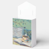Teacup Tiny Favor Box - Pastel Zwart & Wit Bedankdoosjes (Geopend)