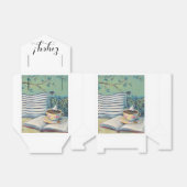 Teacup Tiny Favor Box - Pastel Zwart & Wit Bedankdoosjes (Uitgevouwen)