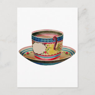 teacup vintage briefkaart
