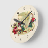  Teacup voor Tea Time Ronde Klok (Hoek)