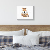 Teacup Yorkie puppy Canvas Afdruk (Insitu (Slaapkamer))
