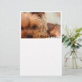 Teacup Yorkshire Puppy Stationery Briefpapier (Staand voorkant)