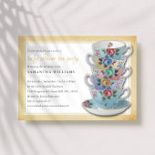 Teacups Baby shower Tea Party Kaart
