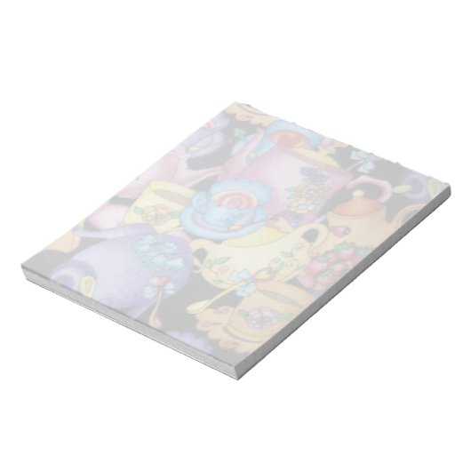 Teacups en Teapots Notitieblok (Linkerzijde)