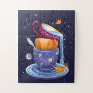 Teacups Herfst Whimsical Legpuzzel