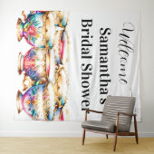 Teacups high tea bloemen zomer lente chic wandkleed (In Situ (horizontaal))