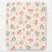 Teacups (Linen) patroon - Muismat (Voorkant)