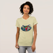 Teacups originele illustratie van de waterverf T-shirt (Voorkant volledig)