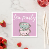 Teacups Roze Tea Party Servet (Insitu)