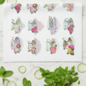 Teacups Tea Cups roze Roses Floral Tea Cups Theedoek (Gevouwen)