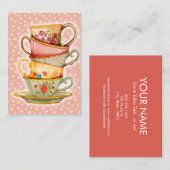 Teacups Visitekaartjes -  Tea Cup Party (Voorkant / Achterkant)