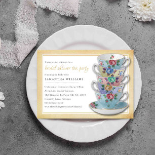 Teacups Vrijgezellenfeest Tea Party Kaart