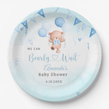 Teady Baby Beer waterverf Boho Blue Balloons