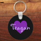 Teagan in Paars Sleutelhanger (Voorkant)