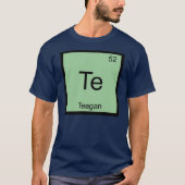 Teagan naam scheikunde element periodiek systeem t-shirt (Voorkant)