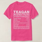 Teagan Nutrition FactsTeagan Name Birthday  T-shirt (Design voorkant)