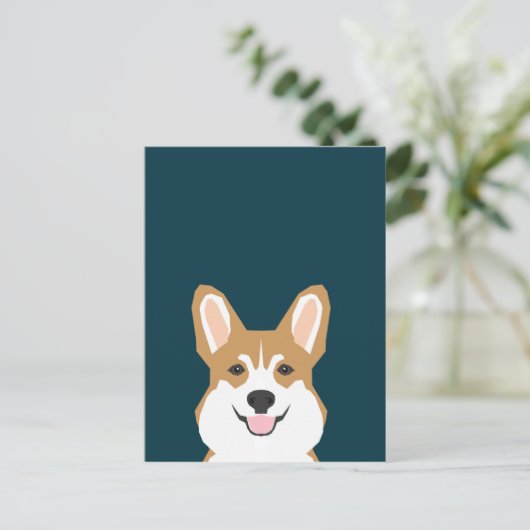 Teagan - Welsh Corgi Briefkaart (Staand voorkant)