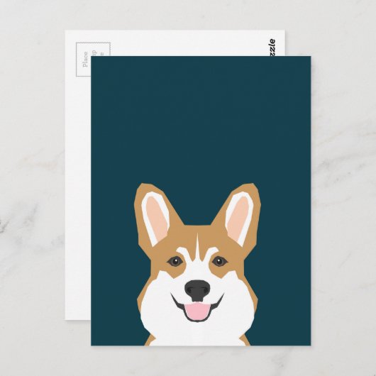 Teagan - Welsh Corgi Briefkaart (Voorkant / Achterkant)
