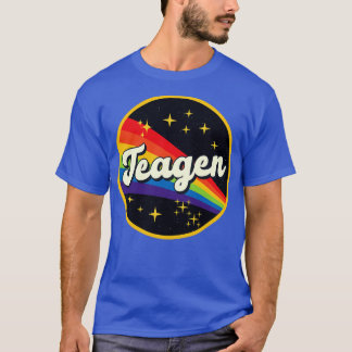 Teagen regenboog in ruimte stijl t-shirt