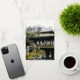 Teahouse Geisha van het oude Japans  Japans Folie Wenskaart