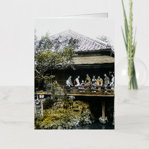 Teahouse Geisha van het oude Japans  Japans Folie Wenskaart