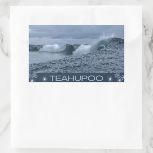 Teahupoo Rechthoekige Sticker (Tas)