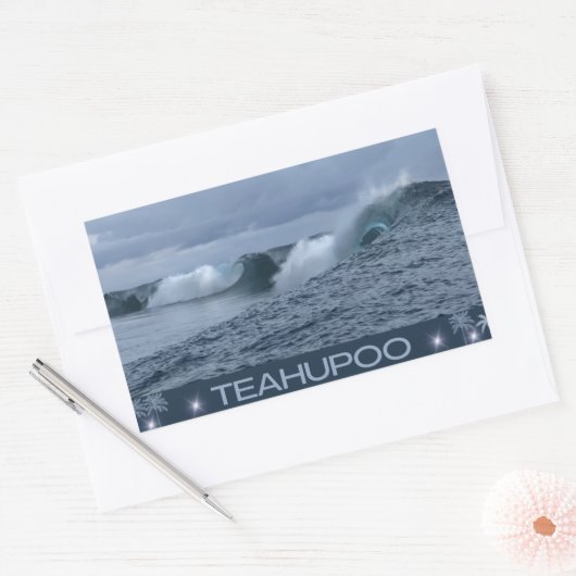Teahupoo Rechthoekige Sticker (Envelop)