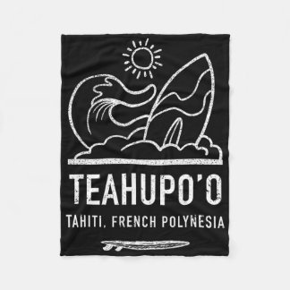 Teahupoo Shirt French Polynesia Tee Tahiti Surfing Fleece Deken