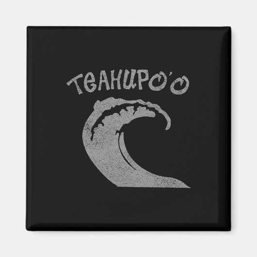 Teahupoo Surf Vintage Surfen Magneet (Voorkant)