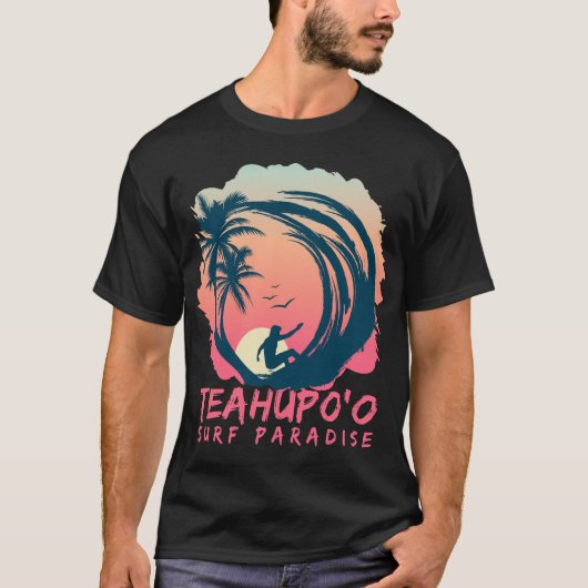 Teahupoo-Tahiti-Surf-Paradise-T-shirt T-shirt (Voorkant)
