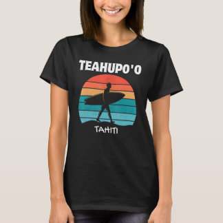 TEAHUPO'O TAHITI Surf Retro Surfen T-shirt