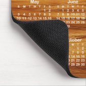 Teak and White 2026 Calendar Muismat (Hoek)