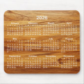 Teak and White 2026 Calendar Muismat (Voorkant)