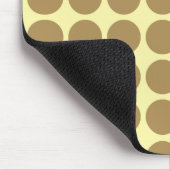 Teak Cream Neutrale Stippen met monogram Muismat (Hoek)