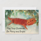 Teak de Bearded Dragon's Christmas Flat Kaart (Voorkant)