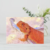 Teak de gebakken draak's Merry and Bright Flat Feestdagenkaart (Staand voorkant)