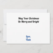 Teak de gebakken draak's Merry and Bright Flat Feestdagenkaart (Achterkant)