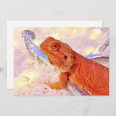 Teak de gebakken draak's Merry and Bright Flat Feestdagenkaart (Voorkant / Achterkant)