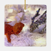 Teak de gevlekte drakenvrede op aarde keramisch ornament (Achterkant)