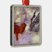 Teak de gevlekte drakenvrede op aarde metalen ornament (Rechts)