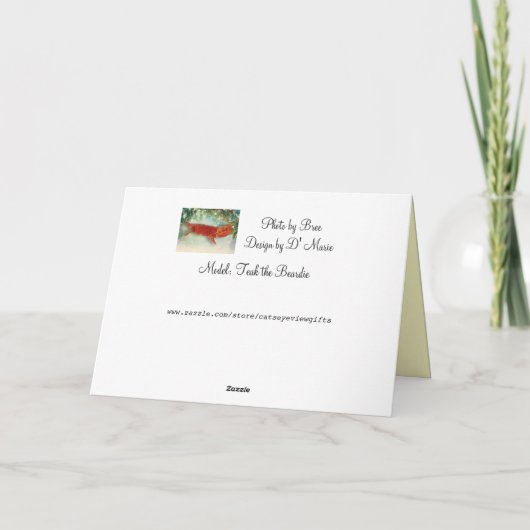 Teak de Kaart voor kerstmis in de hoofddoek (Achterkant)