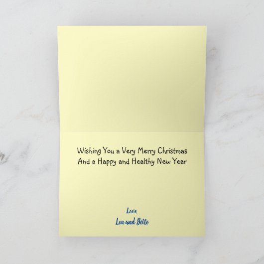 Teak de Kaart voor kerstmis in de hoofddoek (Binnen)