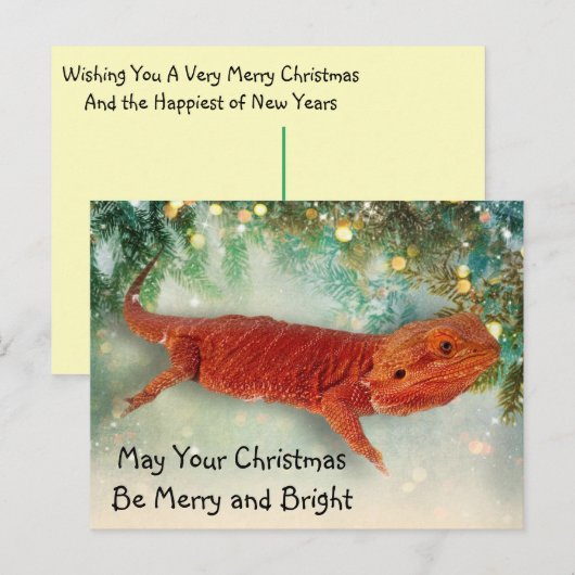 Teak het Briefkaart voor kerstmis in de brede draa (Voorkant / Achterkant)