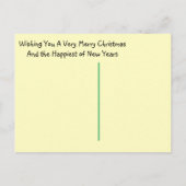 Teak het Briefkaart voor kerstmis in de brede draa (Achterkant)