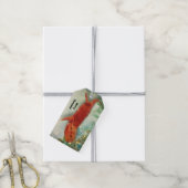 Teak het Label voor kerstcadeautjes met brede draa Cadeaulabel (Met Touw)