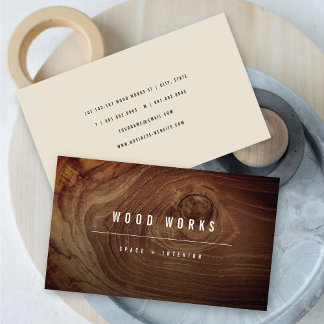 Teak houtnerf Foto Minimalistisch interieurontwerp Visitekaartje