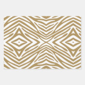 Teak Neutraal Zebra Inpakpapier Vel (Voorkant 3)