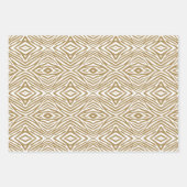 Teak Neutraal Zebra Inpakpapier Vel (Voorkant 2)