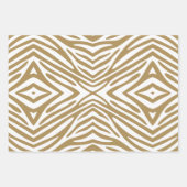 Teak Neutraal Zebra Inpakpapier Vel (Voorkant)