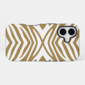 Teak Neutraal Zebra iPhone 16 Hoesje (Achterkant horizontaal)